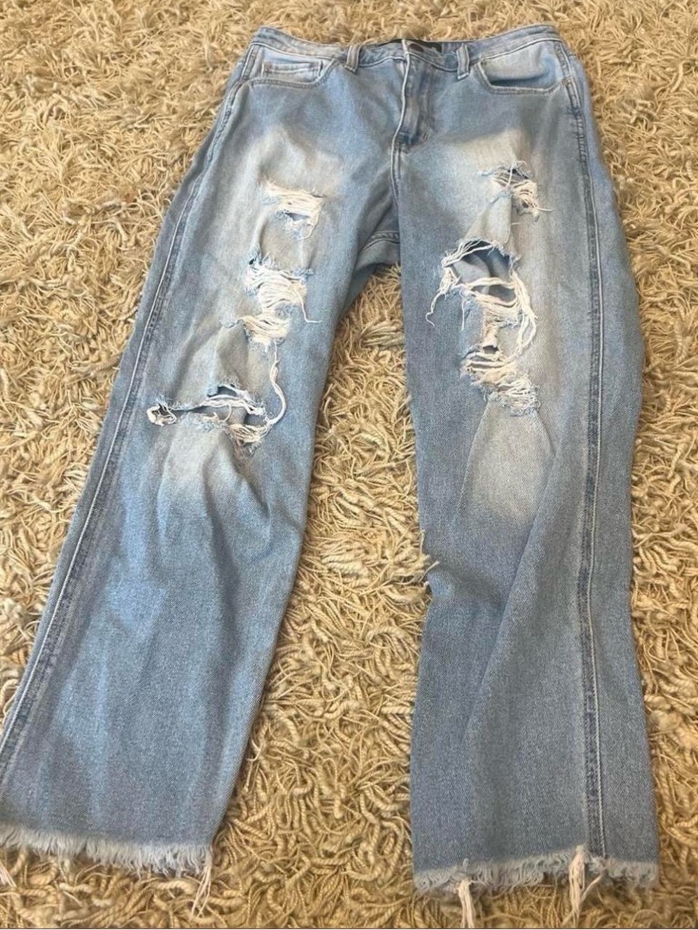 Hollister Light Blue Ultra High-Rise Mom Jeans